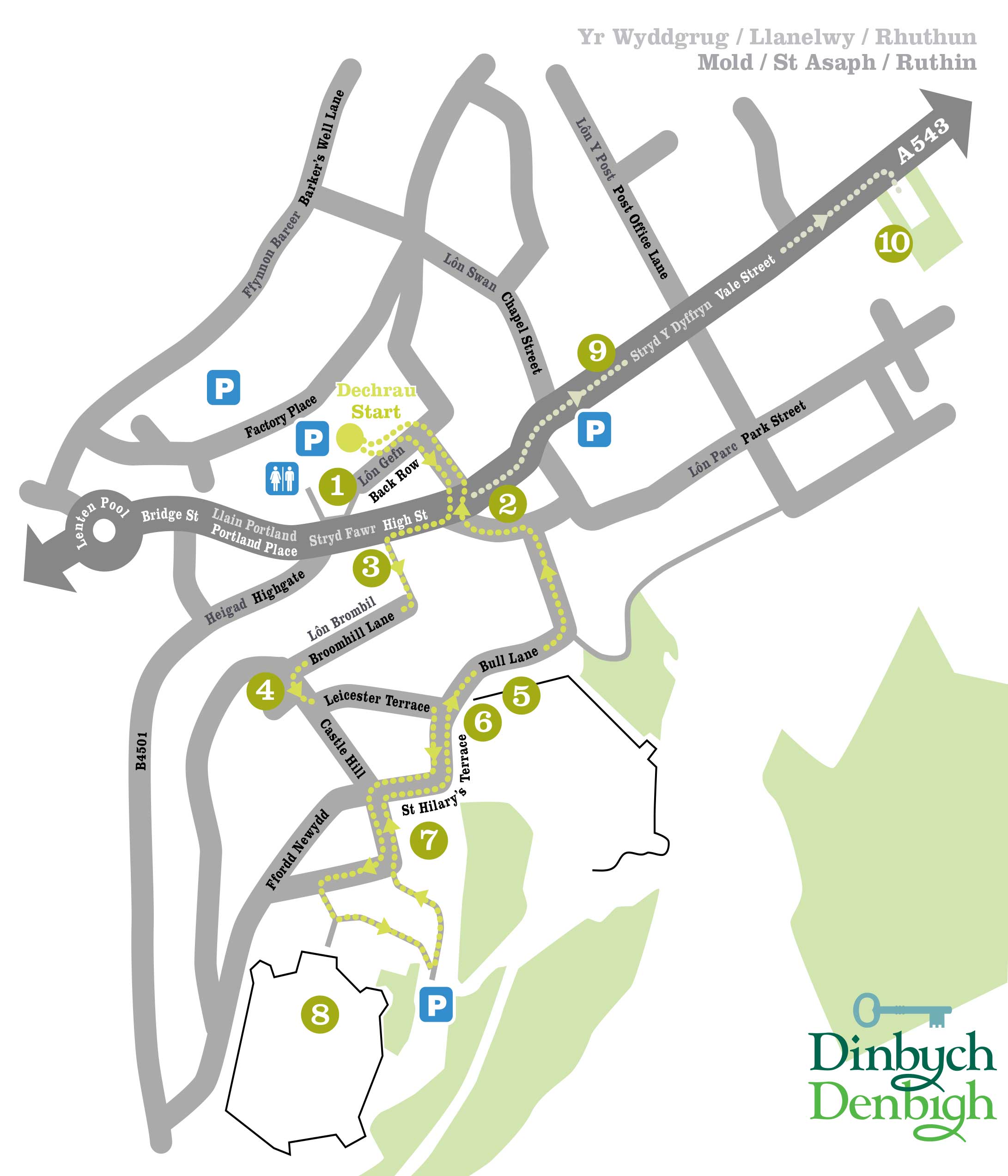Denbigh Town Trail Map