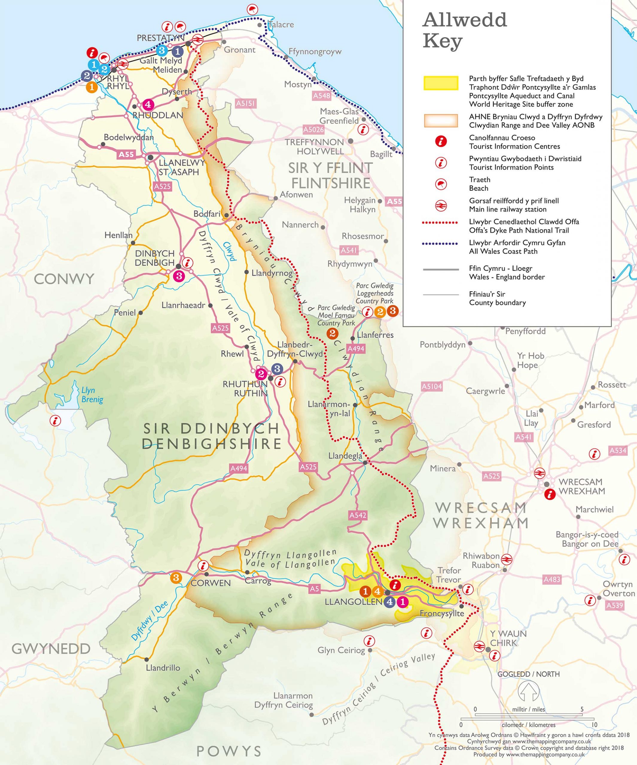 Denbighshire map