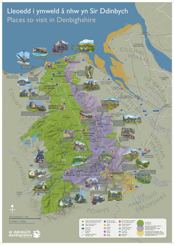Denbighshire Attractions Map